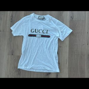 Gucci logo flower women xs top tshirt white oversized fit